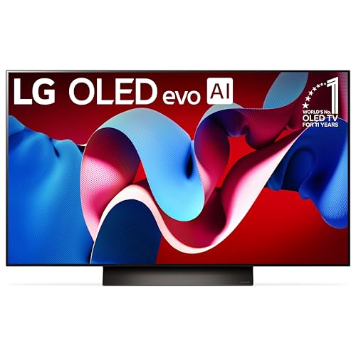 LG 48-Inch Class OLED evo C4 Series Smart TV 4K Processor Flat Screen with Magic Remote AI-Powered with Alexa Built-in (OLED48C4PUA, 2024),Black