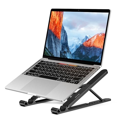 BESIGN LS01 Pro Ergonomic Laptop Stand, Plastic Laptop Riser, Portable and Adjustable Notebook Computer Holder Compatible with 10-14